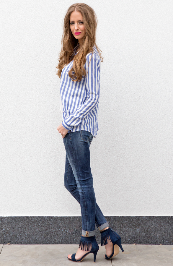 blouse met strepen dames