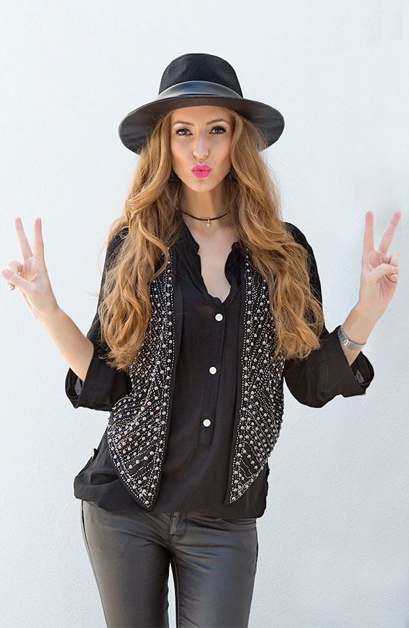 studs gilet dames