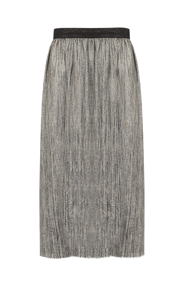 Plisse Skirt Metallic
