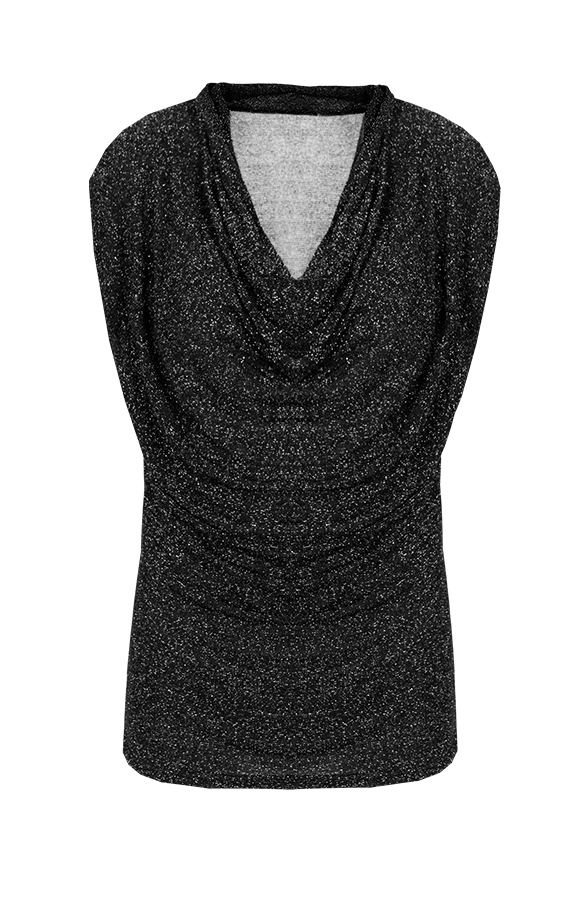 Shine Layers Top Black
