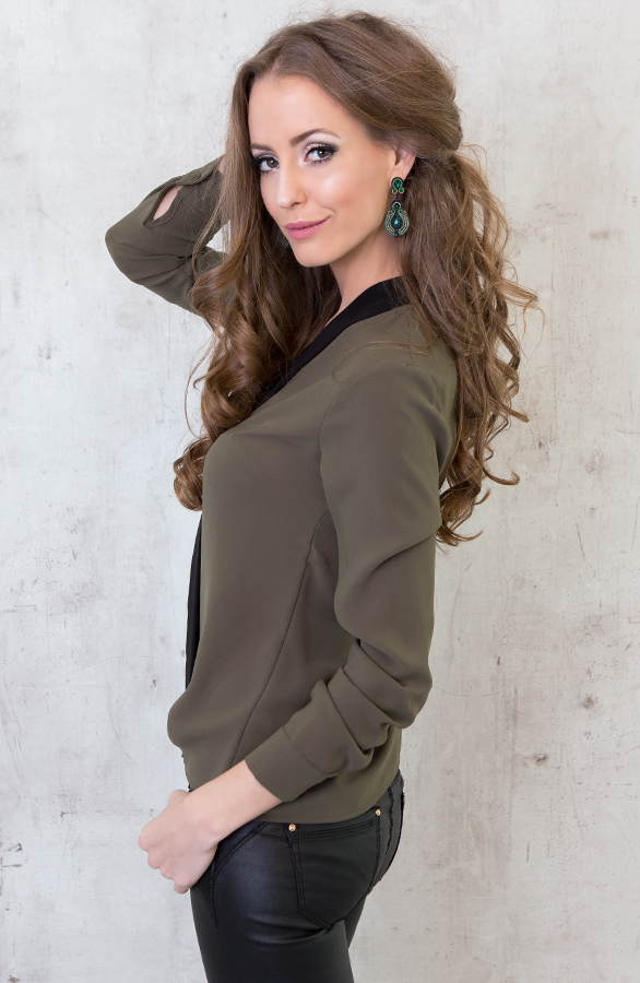 strikblouse legergroen